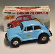 Aoshin Tinplate Smoking Volkswagen Battery Operated Toy - No 1-150, made in Japan, 'Stop and Go