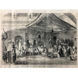 India - French Engraving of the Golden Temple - A fine engraving showing the interior of the Sikh