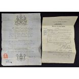 1894 British Passport - for travelling on the continent, with official stamps, printed and completed