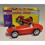 Mercedes Benz Friction Drive Toy with No. 5004 made in Hong Kong the boxed marked 'W Toys', in red