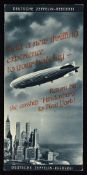 Hindenburg Zeppelin 1937 - An attractive three-fold publication with 6 fine photographs of this then