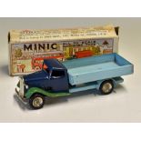 Triang Minic Clockwork 'Delivery Lorry' Toy made in England, in blue with original box (fair) and in