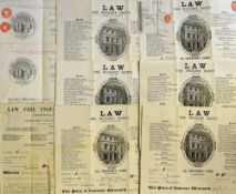 Law Fire Insurance Society (1854-1966) London, Policy Documents include fire documents of 19th and