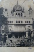 Akal Takht Amritsar Postcard - Indian postcard titled Sri Akal Takhat Amritsar, showing the Sikh