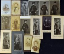 WWI Collection of Cabinet Cards Depicting German Soldiers in Uniform various photographers including