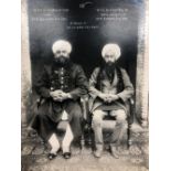 India - Sikh Revolutionary Baba Kharak Singh - Large rare early photograph during the British Raj,