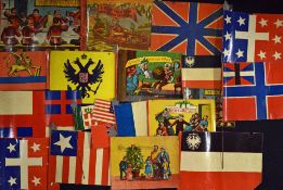 Interesting Selection of Victorian Flags including a range of different scenes to include The