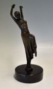 Bronze Dancer Figure inscribed 'Chiparus' to the bottom of the figure, measures 24cm in height on