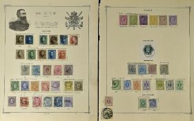 Belgium - Collection of 1880s To Early 1890s Stamps - An Album Page With Portrait Of The Then King &