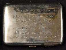 Politics - Silver Plate Purse presented to the wife of Hugh Arnold-Foster MP (1855-1909) - to