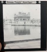 India - c.1890-1900 Golden Temple Glass Negative - glass slide negative of the Sikh Temple at