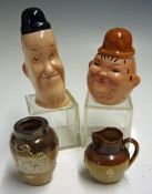 Pair of Beswick 'Laurel and Hardy' Salt and Pepper Set together with a miniature Royal Doulton