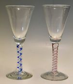 Mike Hunter Twist Glasses with Twist Glass Studio designed by Mike Hunter 24% Lead Crystal, the blue