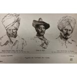 India - Sikh and Gurkha Officer WWI Postcard A French postcard titled by Paul Sarrut showing two