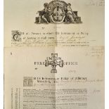 1776 & 1806 Union Society Insurance Policies - dated 15th of April and 9th April, both regarding