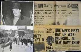 Wartime Ephemera Three post-war souvenirs of wartime Daily Express, Mirror and Sunday Pictorial,