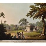 India - A view on the road at Strupermador 1804 Print - aquatint by Lieut. James Hunter, published