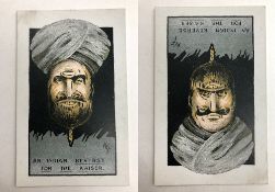 India - WWI Propaganda Postcard of a Sikh / Kaiser A first world war postcard titled 'An Indian