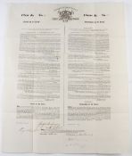 Central America In Honduras -Independent State of Poyais Bearer bond for 20 Acres of Land 1834 -