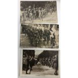 India - Sikh Marching in France WWI Postcard Three French postcards showing Sikh soldiers on the