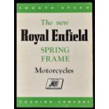 Royal Enfield Motor Cycles Sales Brochure 1949 - A large fold out to poster size brochure