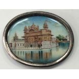 Indian Miniature of the Golden Temple - Fine c.1850 miniature watercolour painting on ivory probably