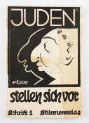 Scarce 1934 Anti-Semitic Book with Fips Caricatures 'Juden Stellen Sich Vor' [Jews Introduce