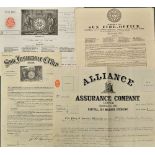 Sun Fire Office Insurance Policies and Proposal dated in 1885 and 1940 plus 1835 Proposals poster