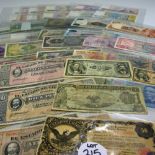 Selection of South American Banknotes to consist of Nicaragua, Mexico, Brazil, various denominations