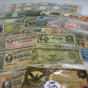 Selection of South American Banknotes to consist of Nicaragua, Mexico, Brazil, various denominations