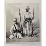 India - Two Arabs, Followers of the Late Sir A. Burnes, Who Accompanied him to Simla Lithograph 1844