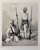 India - Two Arabs, Followers of the Late Sir A. Burnes, Who Accompanied him to Simla Lithograph 1844