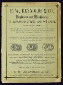 Traction & Fixed Steam Engines. Manufactured by F. W. Reynolds, 73, Southwark Street & The Grove,