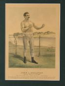 Pugilism - John L. Sullivan 'Champion Pugilist of The World' Lithograph 1890 - New York