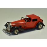 Triang Minic Clockwork 'Vauxhall Town Coupe' Toy Car made in England, without box, in good condition