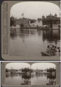 Amritsar Golden Temple Stereoview - A rare early 1900s photographic stereoview of the Sikh Golden