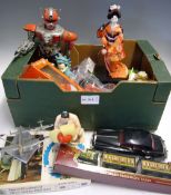 Mixed Selection of Toys to include modern robot, jigsaw puzzle, battery operated car, plastic