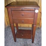 Occasional/Bedside Table with 3x Drawers, wooden, measures 69cm approx. in height