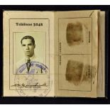 Cuba - 1947 Original Firefighter's Identification - 'Cuerpo de Bomberos de Santiago de Cuba',