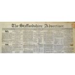 1900 The Staffordshire Advertiser Newspaper Selection dates Jan-Dec 1900. Ex binding, large format