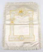 Royal Opera Covent Garden Silk Programme - In Presence of King Edward Vii & President of France. May