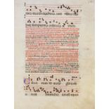 16th Century Antiphonal - a large Spain mss. Leaf, with black and red text, measures 31x41cm approx.