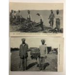 India - Sikh Soldiers in France WWI Postcard Two French postcards showing Sikh soldiers digging