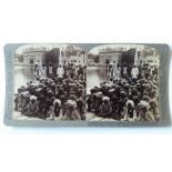 Amritsar Golden Temple Stereoview - An early photographic stereoview of the Golden Temple, showing