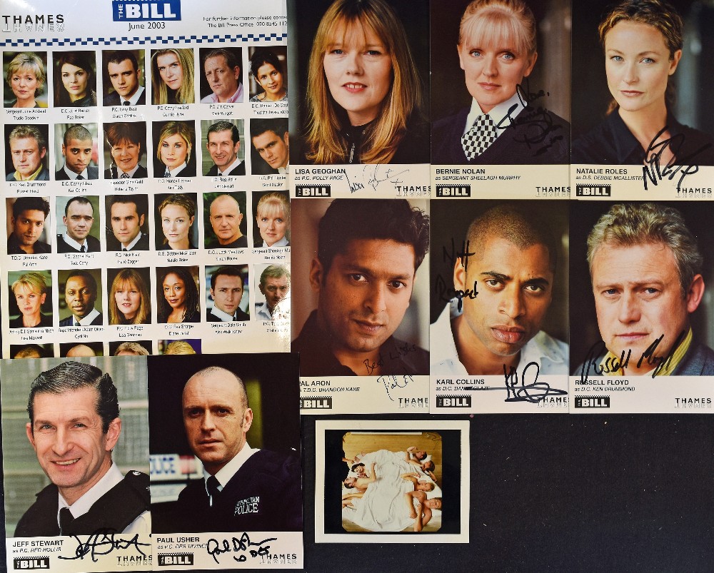 Autographs - Selection of The Bill Signed Photocards to include Jeff Stewart, Paul Usher, Russell
