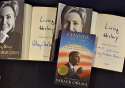 Hillary Rodham Clinton Signed Book - 'Living History' 2x copies both signed with one inscription