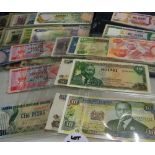 Selection of African Bank Notes to include Zambia, Kenya, Gambia, Nigeria, Bissau, Ghana Zimbabwe