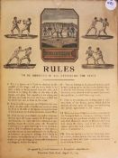 Pugilism - 1743 Broughton's Rules of Boxing Broadside a superbly presented broadside depicting