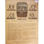 Pugilism - 1743 Broughton's Rules of Boxing Broadside a superbly presented broadside depicting