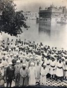 India - Governor of Punjab at Golden Temple c.1910 Photograph - Large early photograph during the